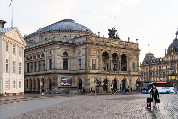 Copenhagen, Denmark. October 2022. the facade of the Royal Theater palace in the city center - Fotó, kép