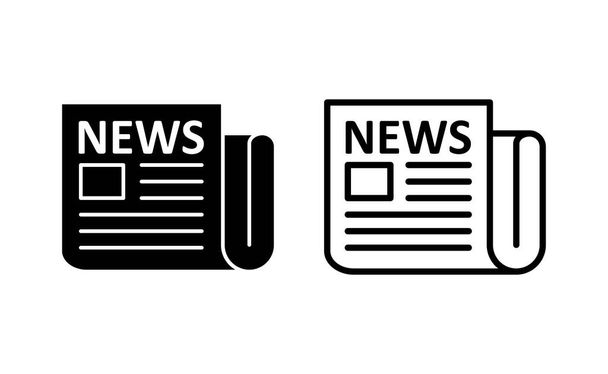 Vetor de ícone de jornal para web e aplicativo móvel. sinal de papel de notícias e simbolizam - Vetor, Imagem