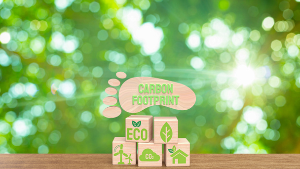 環境コンセプト3Dレンダリングのための二酸化炭素排出量 - 写真・画像