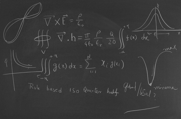 Expresiones matemáticas en el consejo universitario
 - Foto, imagen