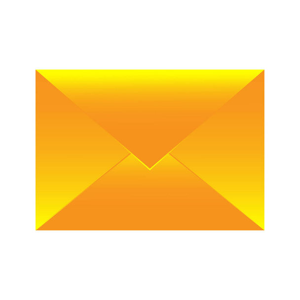 Yellow envelope in flat style. Business concept. Mail service concept. Vector illustration. stock image. EPS 10. - Vektor, Bild