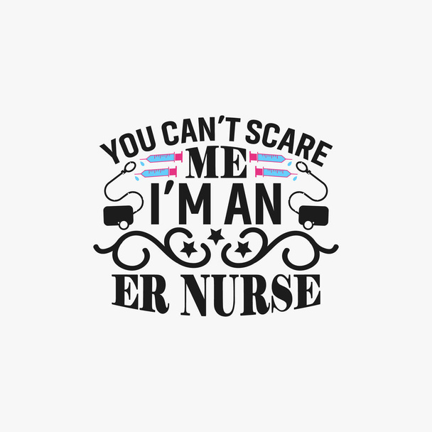 Медсестра типографические цитаты векторная футболка - Вектор,изображение