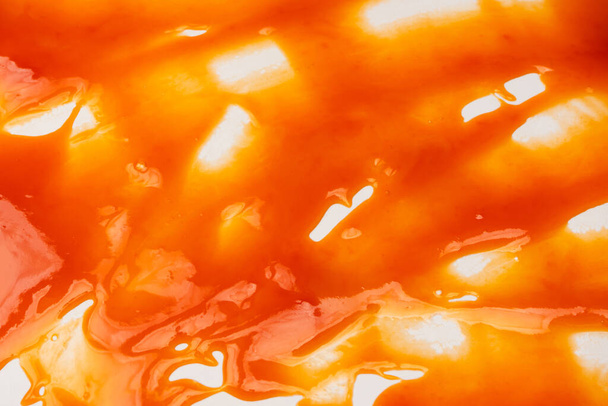 Tasty red sauce splashes as a background. - Photo, Image