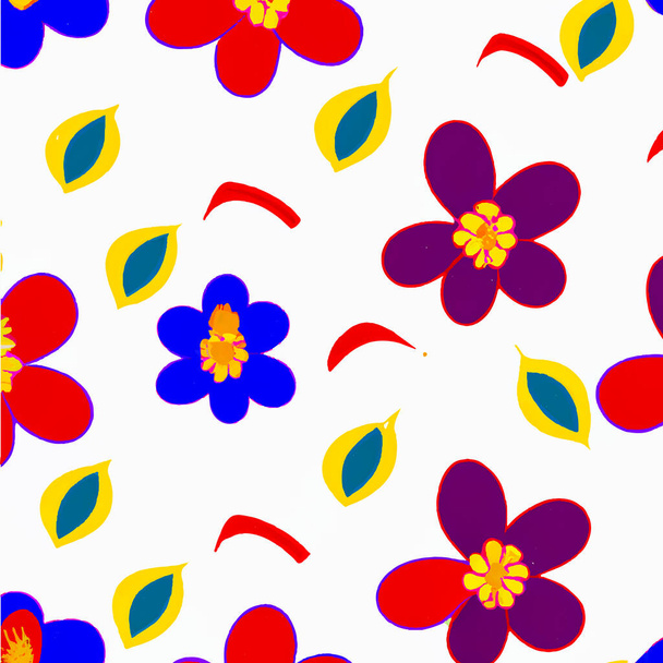 абстрактний квітковий декоративний безшовний візерунок. дизайн фон, Векторні ілюстрації
 - Фото, зображення