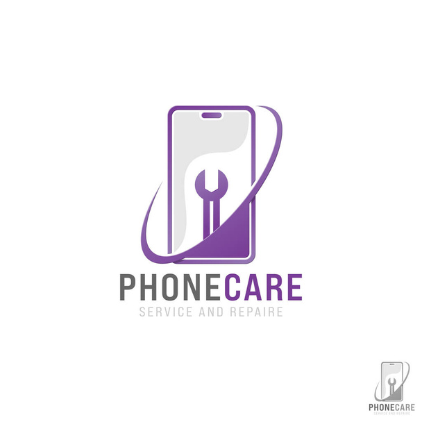 Modello di logo di riparazione e servizio professionale del telefono cellulare - Vettoriali, immagini