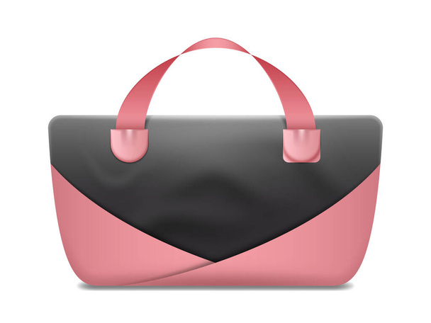 Розовый спортивный рюкзак для спортивной одежды и снаряжения. Сумка для путешествий, значок морской сумки на белом фоне, женская сумка для тренировок и фитнеса. Спортивная сумка. Векторная иллюстрация - Вектор,изображение