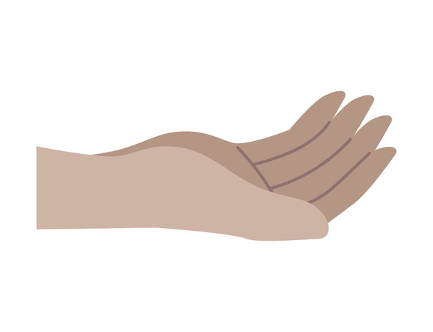 Hand menschliche Empfangsgeste Symbol - Vektor, Bild