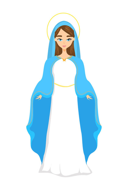 Holy Mary icon, isolated illustration - Vetor, Imagem