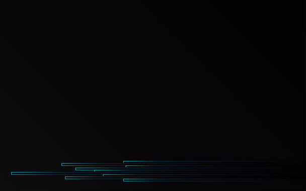 Abstraktes Blaulicht Pipe Speed Zoom auf schwarzem Hintergrund Technologie Vector Illustration - Vektor, Bild