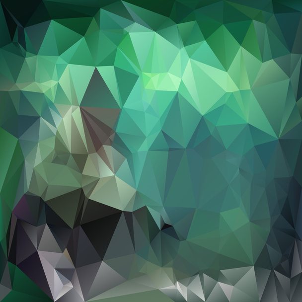 Fondo poligonal vectorial - diseño triangular en colores esmeralda - verde
 - Vector, Imagen