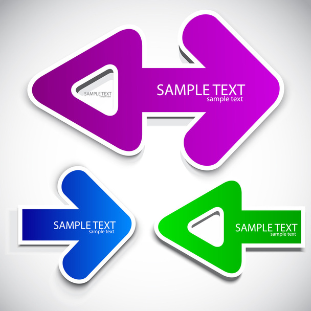 Colorful paper arrow for speech - Vector, imagen