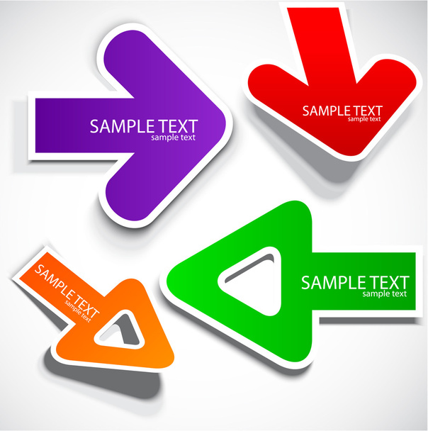 Colorful paper arrow for speech - Vector, imagen