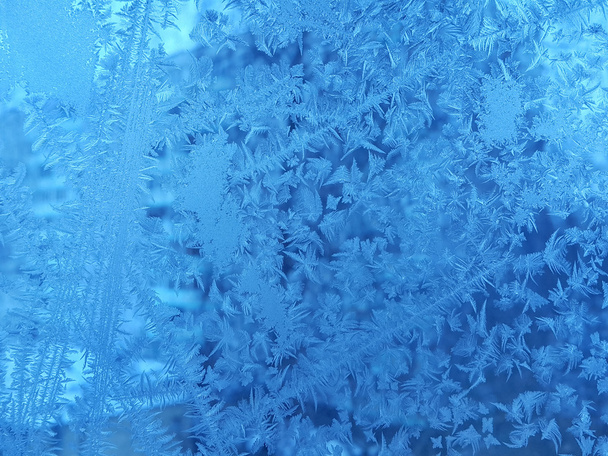 візерунок льоду на зимовому склі
 - Фото, зображення