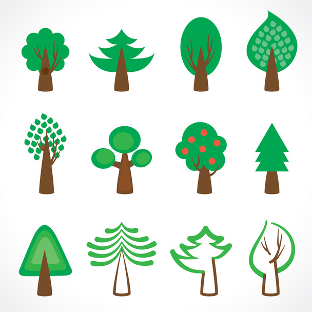 Ícones de árvore
 - Vetor, Imagem