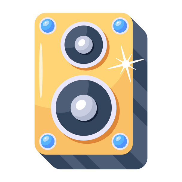 music speaker icon. flat illustration of sound camera vector icons for web - Vetor, Imagem