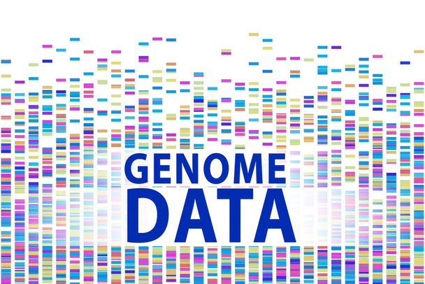 Illustration du code de données génomiques - Photo, image