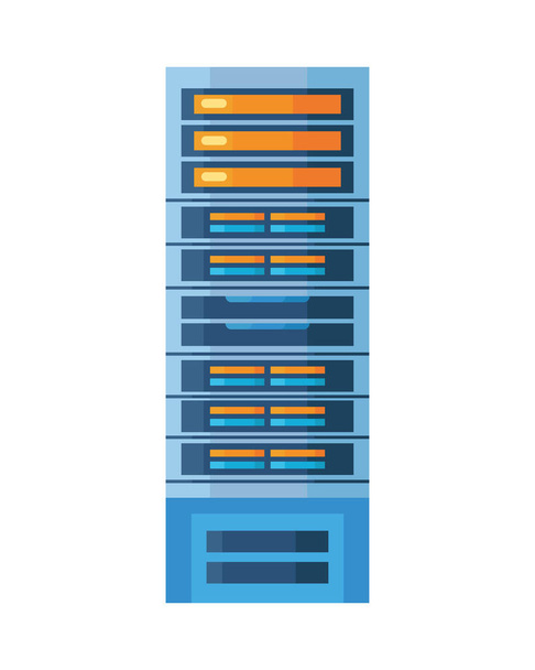 data server rack connectivity icon - Vector, Image