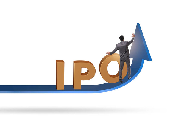 Бізнесмен в початковій публічній пропозиції концепції IPO
 - Фото, зображення