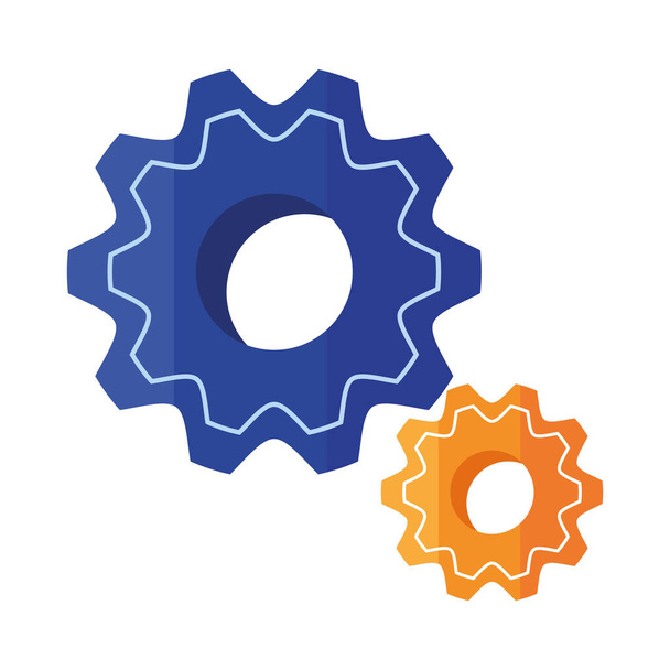 gears cogs settings machine icons - Vector, Image