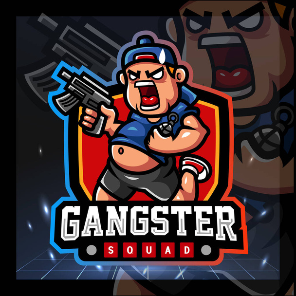 Gangster-Maskottchen. esport logo design - Vektor, Bild