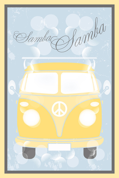 Cartel del autobús de Samba
 - Vector, Imagen