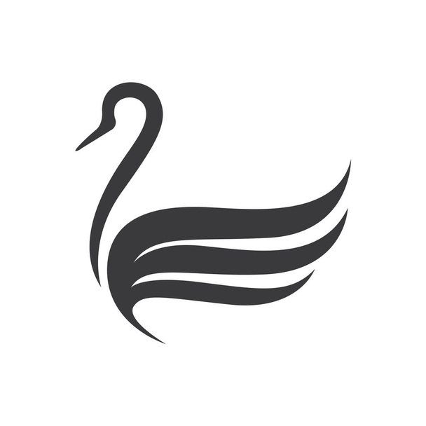 Swan Icon Template Vector Ilustração - Vetor, Imagem