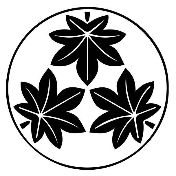Symbole de la crête du clan japonais kamon. Japonais ancienne famille timbre symbole. - Vecteur, image