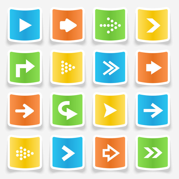 Pfeil-Sticker-Symbole - Vektor, Bild