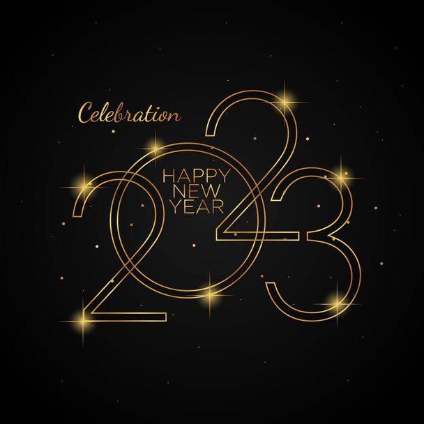 Fondo de lujo 2023 Feliz Año Nuevo celebración. Ilustración vectorial EPS.8 EPS.10 - Vector, imagen