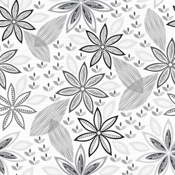 Pattern with abstract flowers - Vector, Image
