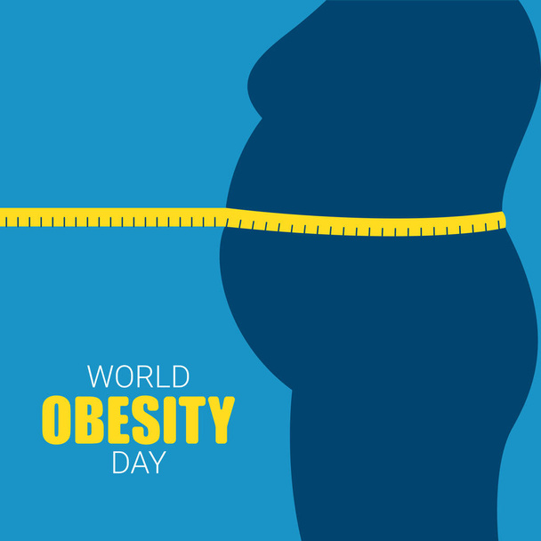 Flyer zum Welttag der Fettleibigkeit - Vektor, Bild