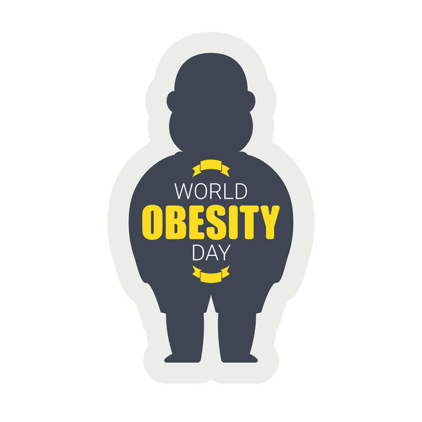 世界肥満の日のチラシデザイン世界肥満の日のお祝いのために良い - ベクター画像