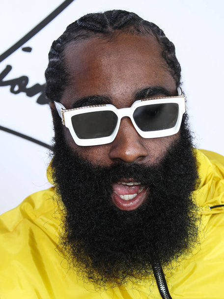 American professional basketball player James Harden arrives at the Lionne Fall/Winter 2021 Fashion Show held at The Ebell on August 15, 2021 in Los Angeles, California, United States. - Photo, Image