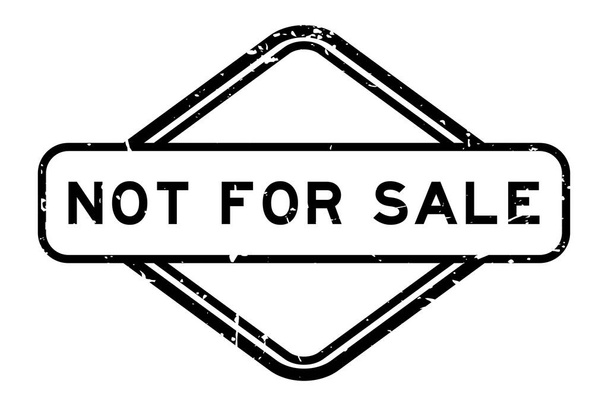 Grunge noir pas à vendre mot caoutchouc cachet timbre sur fond blanc - Vecteur, image