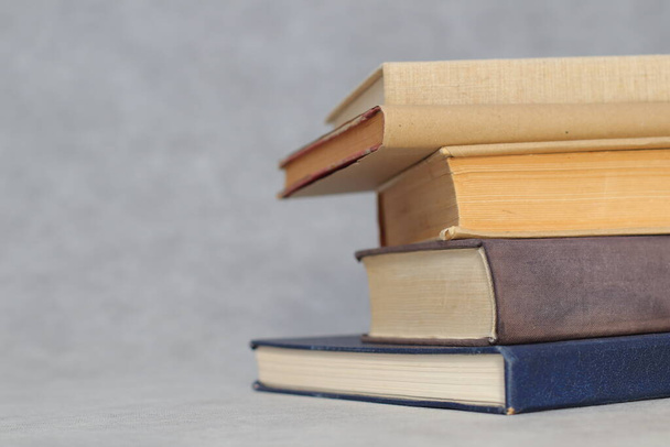 open book, stack of books, education and knowledge concept - Photo, Image
