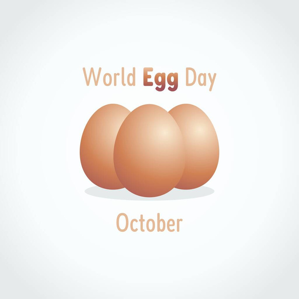 vector graphic of world egg day good for world egg day celebration. flat design. flyer design.flat illustration. - Vector, Image