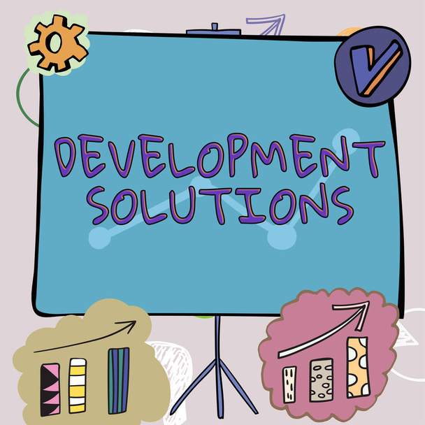 Wyświetlanie znaków Development Solutions, Word for Efficient Planning w oparciu o potrzeby firmy - Zdjęcie, obraz