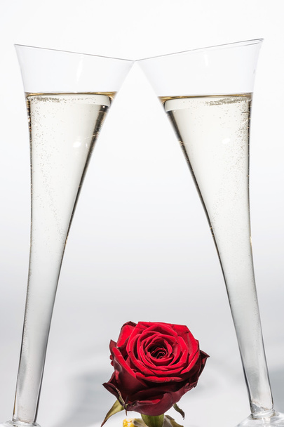 champagne or sparkling wine in champagne glass - Foto, Imagem