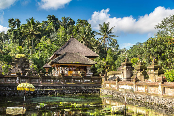 Pool holy water in Pura Tirta Empul Temple on Bali, Indonesia - Photo, Image