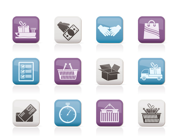 Shipping and logistic icons - Wektor, obraz