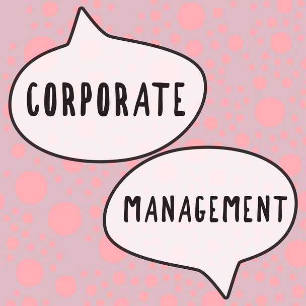 Ręczne pisanie znaku Corporate Management, Słowo dla wszystkich poziomów kadry menedżerskiej i Excutives - Zdjęcie, obraz