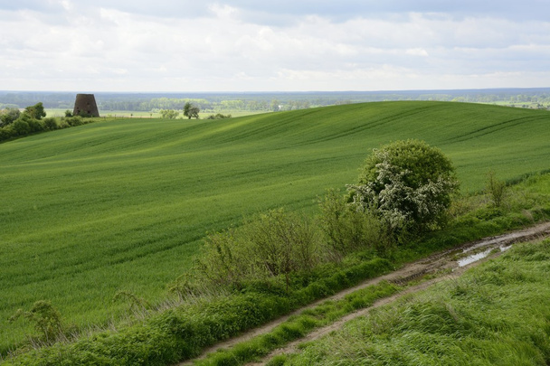 За містом - сільський пейзаж - старий вітряк на підвіконні
 - Фото, зображення