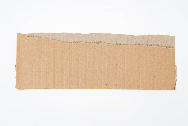 Torn Cardboard, Kraft Cardboard rim. - Photo, Image