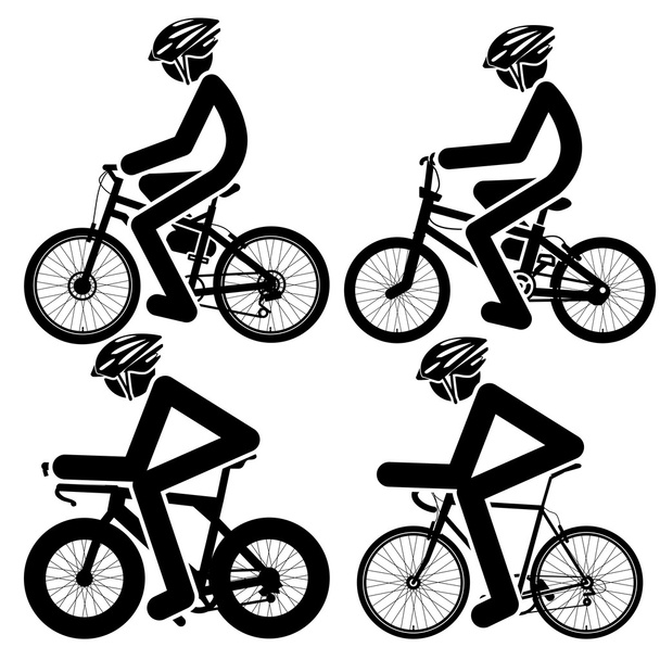  biker Icons set. Vector Illustration - Vector, Image