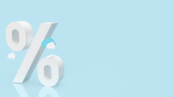 procent symbol stopy procentowej lub koncepcji podatkowej 3d renderowania - Zdjęcie, obraz