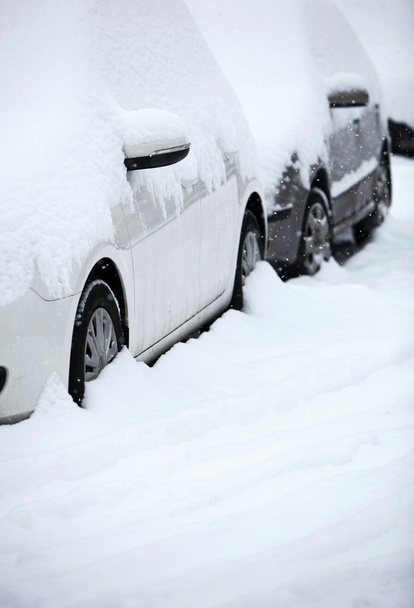 Cars in winter - Фото, изображение