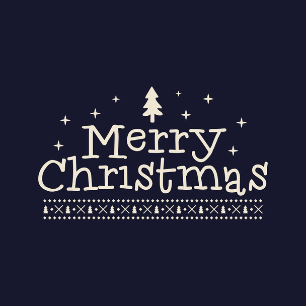 Joyeux Noël lettrage design sur fond sombre. Citation de vacances. Stock Noël typographie et calligraphie arts pour l'impression de t-shirt. - Photo, image