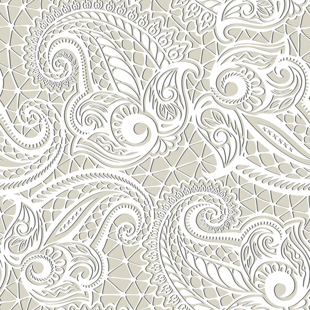 Paisley seamless lace pattern - Vecteur, image