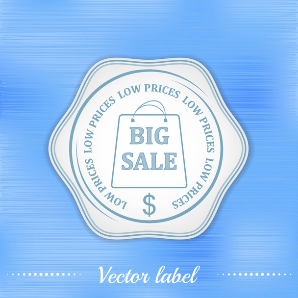 Venta grande, etiqueta de precios bajos o insignia
 - Vector, Imagen