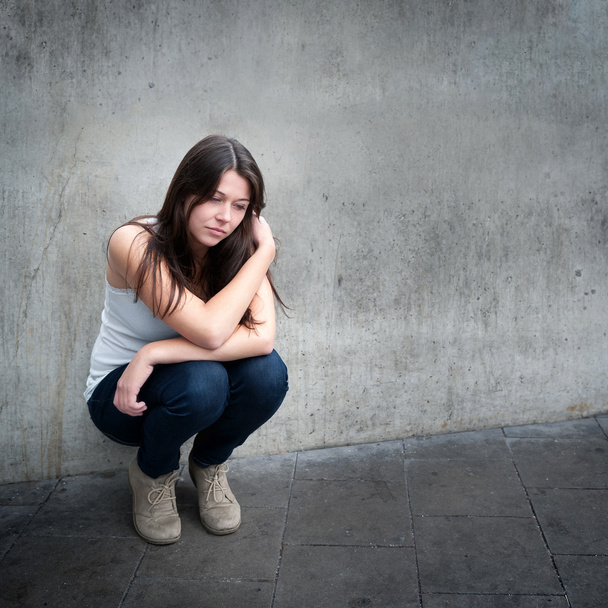 Teenage girl looking thoughtful about troubles   - Photo, Image